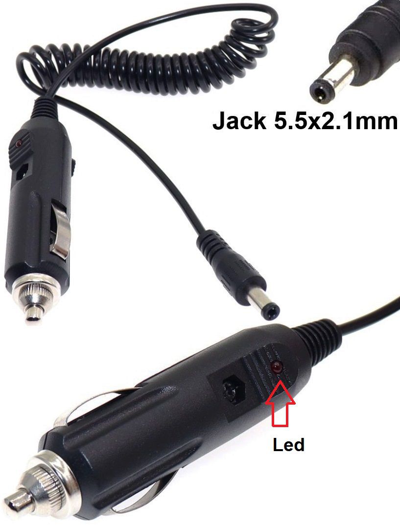 Cable mechero Jack 5.5-2.1mm
